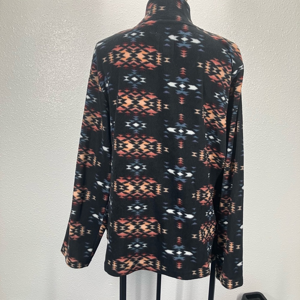 Cotton & Rye Fleece Jacket 1/4 Zip w/ Pockets Aztec Western WOMENS EXTRA LARGE - Picture 8 of 10